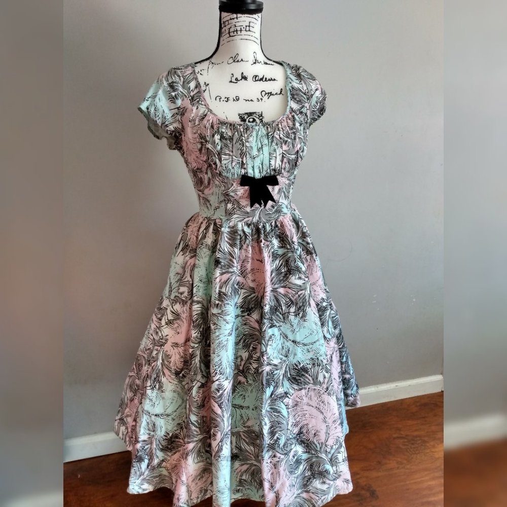 Evelyn Feather Swing Dress